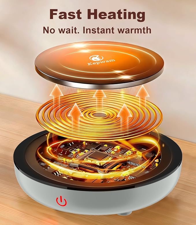 Kepwam Coffee Mug Warmer for Desk, 3-Temp Fast Heating Cup Warmer - Image 2