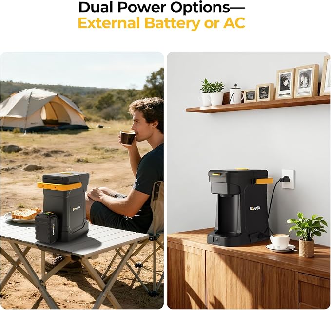 BougeRV Coffee Maker with 18V 8Ah Battery Powered Compatible with K Cup Coffee - Image 6