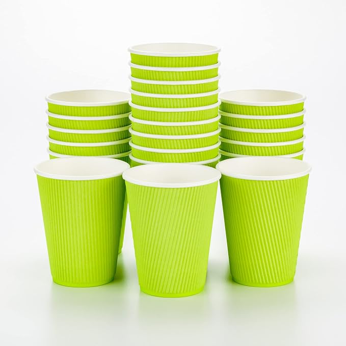 Restaurantware Ripple Wall Coffee Cup 25 Count 12 Ounce Insulated Hot Beverage by Restaurantware