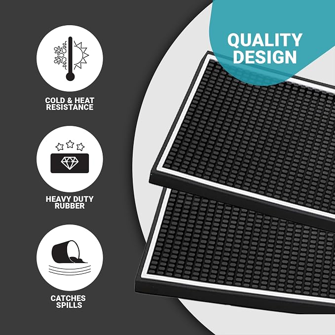 Bar Mat, 18 x 12 Rubber Coffee Bar Mats - Image 3