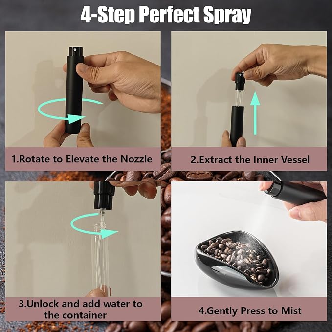 Ceramic Coffee Bean Dosing Cup and Spray Bottle Set - 10ml Static Reduction - Image 6