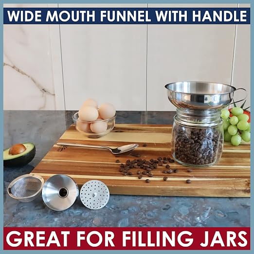 KEISSCO Stainless Steel 4-Piece Funnel and Strainer Set - Image 6