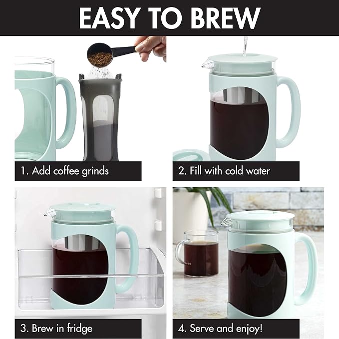 Primula Burke Deluxe Cold Brew Iced Coffee Maker, Comfort Grip Handle, Durable - Image 3