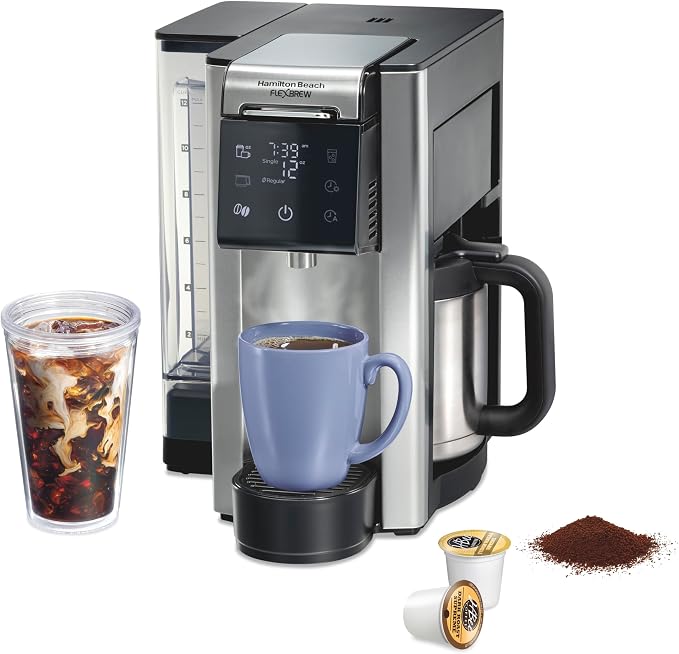 Hamilton Beach FlexBrew Advanced 5-in-1 Thermal Programmable 12 Cup Drip and by HamiltonBeach