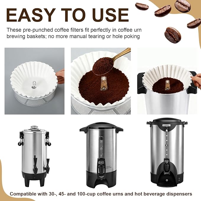 Feifeiya 100 Pcs Pre-punched Holes Coffee Filters - Image 2