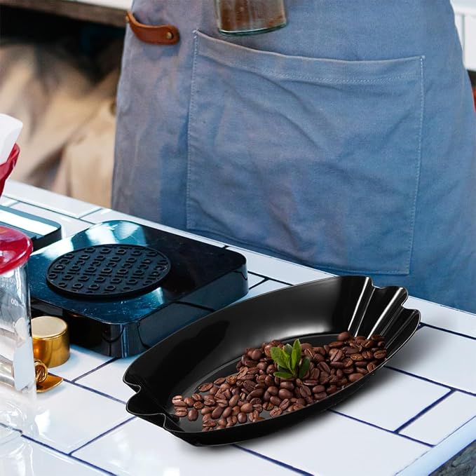 NUOBESTY 2pcs Coffee Bean Sample Tray 500g Black Reusable Toasted Bean Display - Image 5