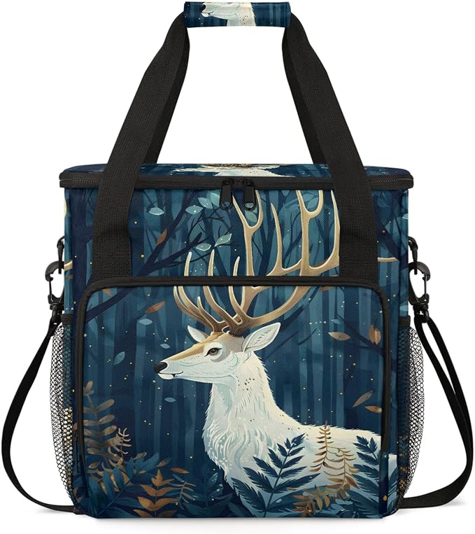 Forest Deer Coffee Maker Carring Bag, Large Insulated Storage Organizer Case by Home