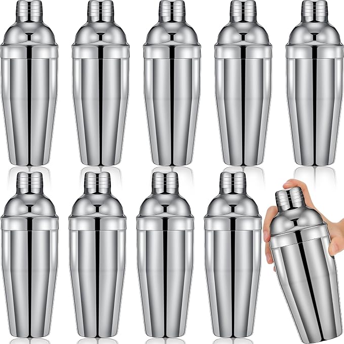 Nitial 9 Pcs Bar Cocktail Shaker Professional Stainless Steel Martini Drink by Nitial