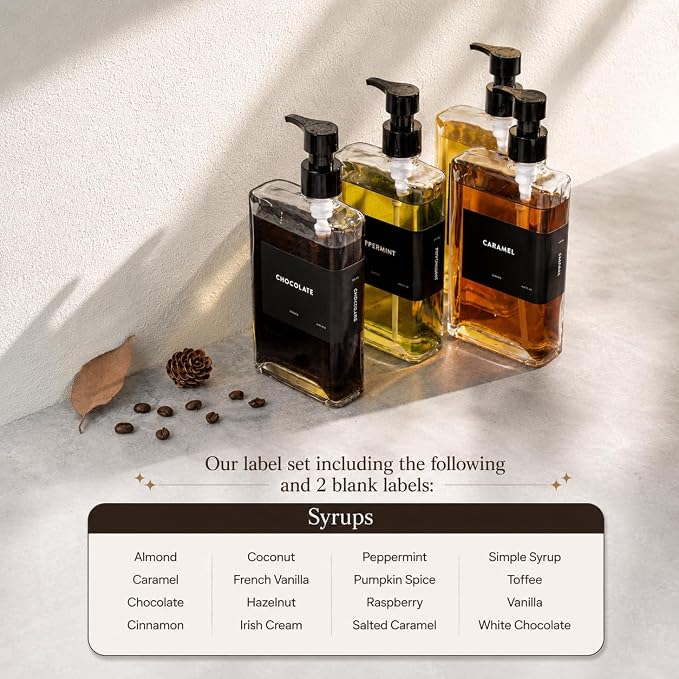 Glass Coffee Syrup Dispensers - Image 4