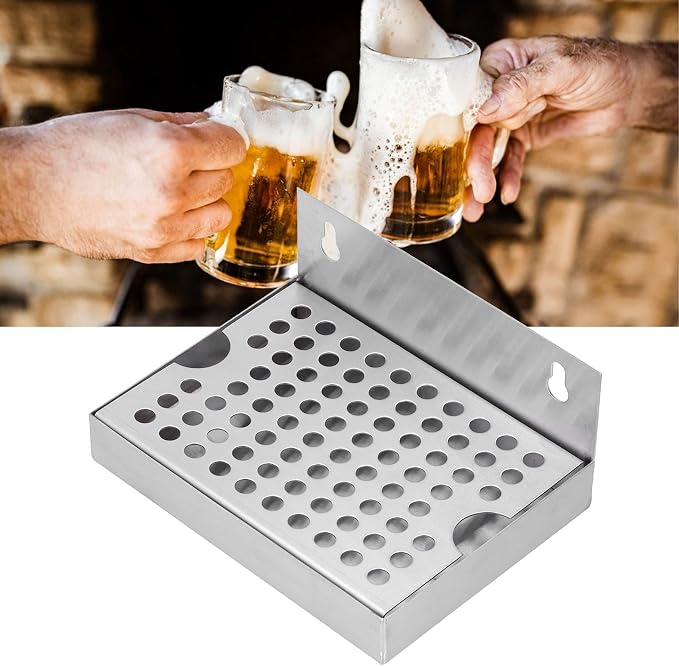 Beer Drip Tray, Stainless Steel Wall Mount Kegerator Beer Tower Drip Pan - Image 5