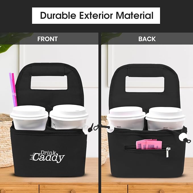 Drink Caddy Portable Drink Carrier and Reusable Coffee Cup Holder - Image 3