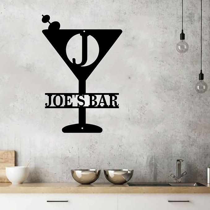 Personalized Martini Initial Name Sign - Image 4