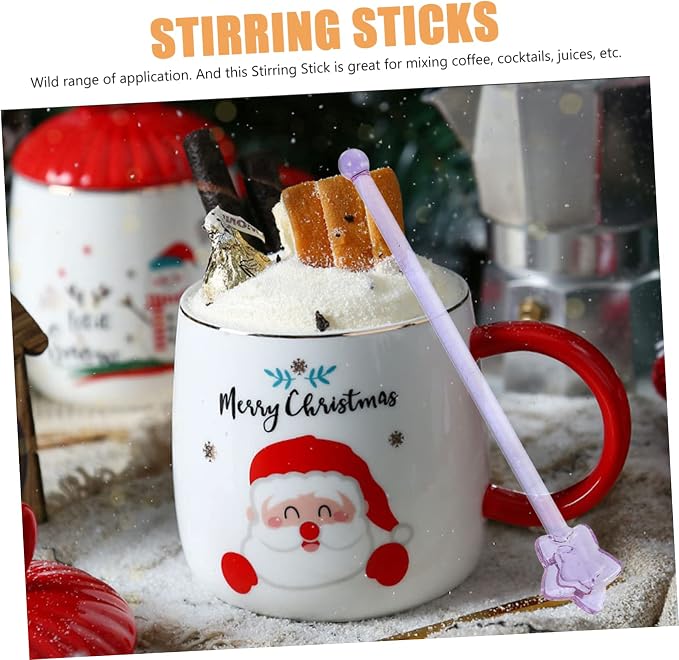 PRETYZOOM 2pcs Glass Stirrers for Coffee Bar Handheld Drink Mixers Cocktail - Image 5