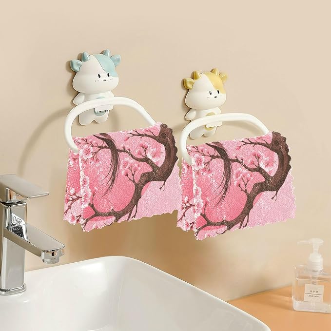 ALAZA Dish Towels Kitchen Cleaning Cloths Pink Japanese Cherry Blossom Sakura - Image 5
