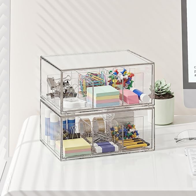 2 Pack Coffee Pod Storage Drawer, Stackable Tea Bag Organizer - Image 8