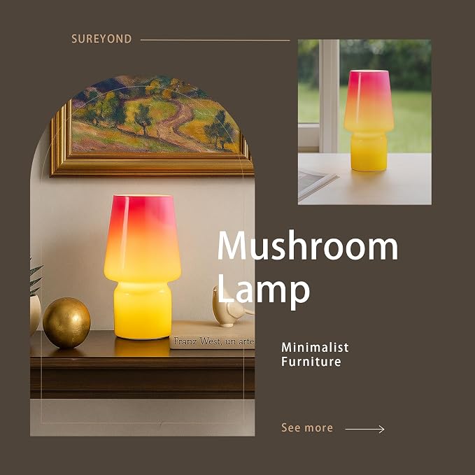 Mushroom Lamp, Mother's Day Gifts, Small Table Lamp, Cute Nightstand Kitchen - Image 4
