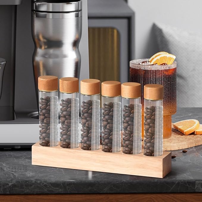 Glass Coffee Beans Storage Containers Single Bean Storage Tubes Coffee Bean - Image 6
