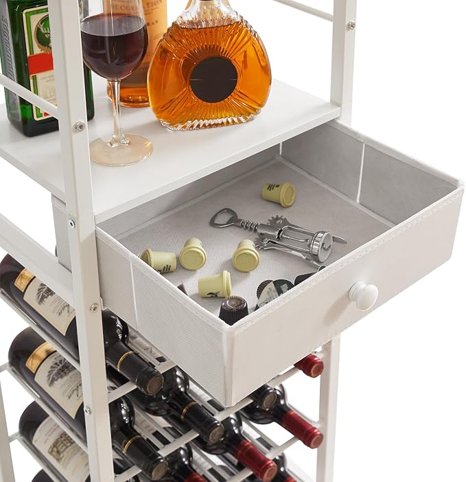 IBUYKE Wine Rack Freestanding Floor, Bar Cabinet - Image 6