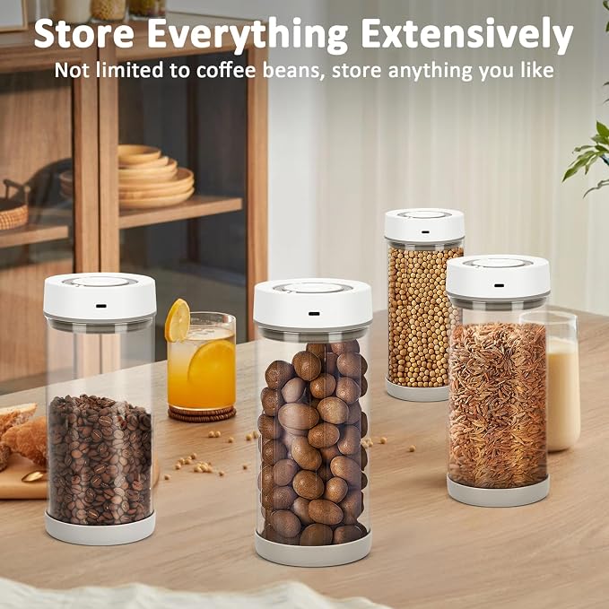 Auto Vacuum Coffee Canister - 950ml Airtight Coffee Canister - Image 8