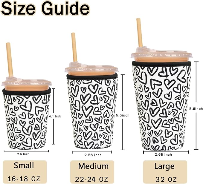Reusable Insulated Sleeve for Iced Coffee Cup, Beverage Holder for Iced Coffee - Image 5
