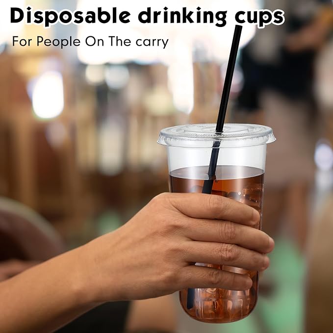 Ziliny 100 Set Clear Plastic Cups - Image 5