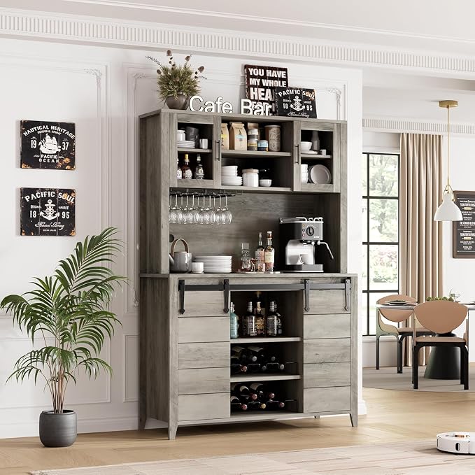 IDEALHOUSE 70'' Wine Coffee Bar Cabinet by IDEALHOUSE