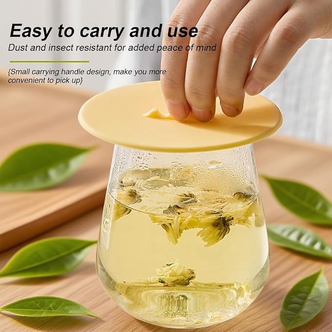 flower Silicone Cup Covers, Flexible Mug Covers, Tea Pots, Hot Cup Lids - Image 9