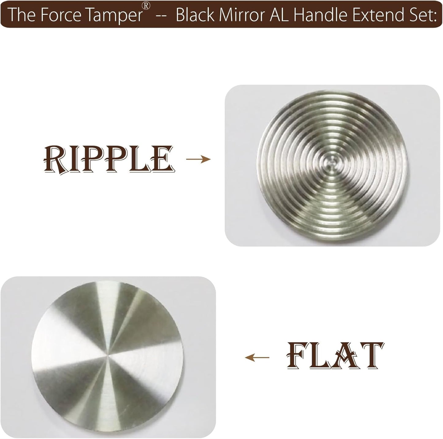 The Force Tamper Automatic Impact Coffee Tamper Adjustable Const Pressure and Autoleveling Extend Set New (Jelly-Black Mirror AL, 58.50mm)