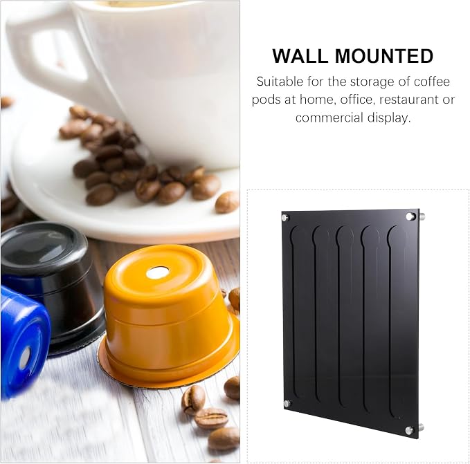 Wall-mounted Coffee Capsules Display Stand 3mm Black Acrylic Coffee Pod Holder - Image 3