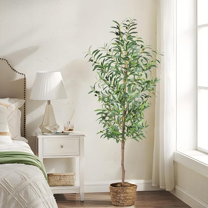 Fake Olive Tree, 5FT 2Pack, 60in Tall Silk Plant | 536 Realistic Leaves - Image 6