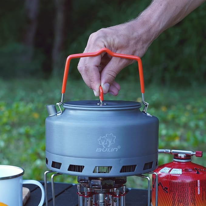 Bulin Camping Kettle 1.6L Heat Exchange Camp Tea Coffee Pot Lightweight Outdoor - Image 5