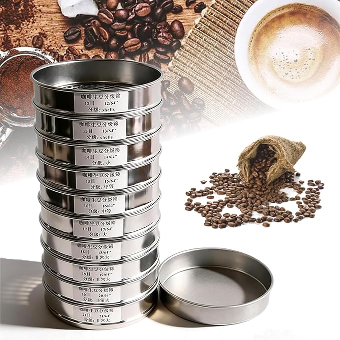Coffee Bean Grading Sieve Set, 8 Inch Round Sifter by Unknown