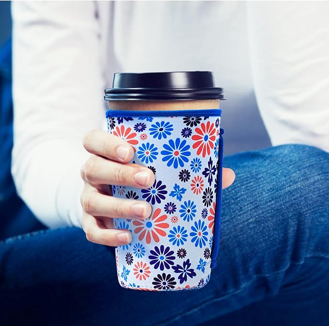 KJQJLY 3 Pack Reusable Iced Coffee Sleeves - Image 8