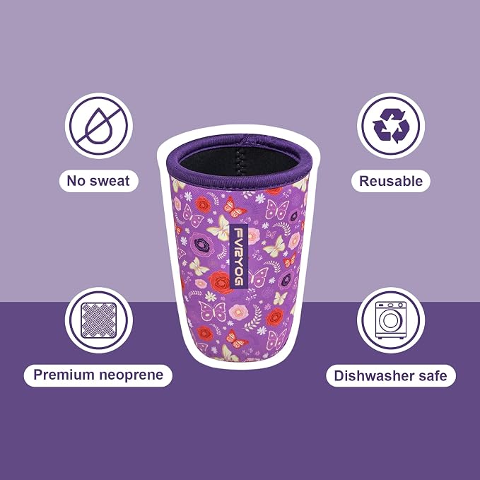 Reusable Insulated Neoprene Iced Coffee Sleeves - Image 2