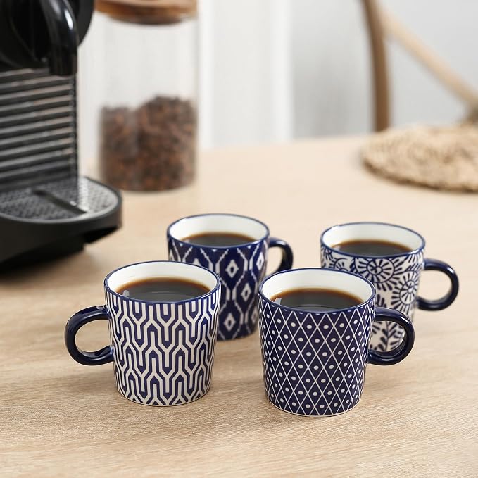 Selamica Ceramic Espresso Cups Set of 4, 5 Oz Espresso Mugs Porcelain - Image 7