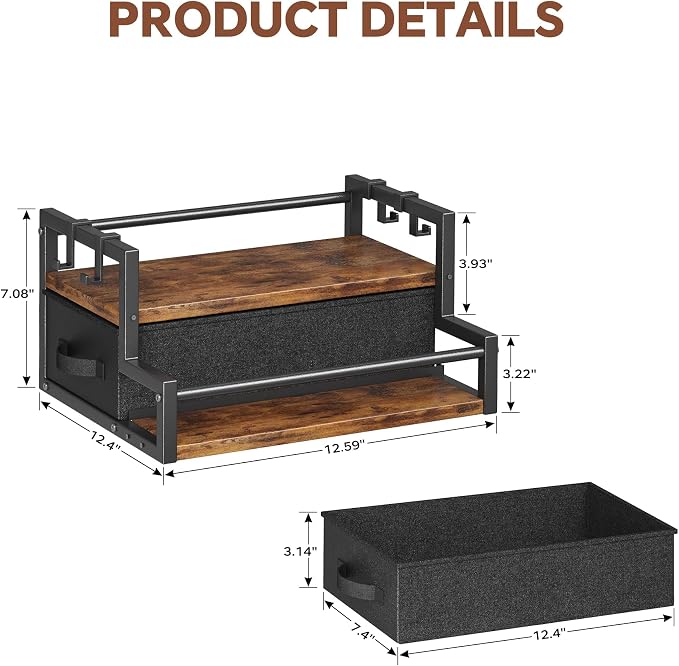 Homeiju Coffee Syrup Organizer Rack, 2-Tier Coffee Bar Accessories, Bottle - Image 7