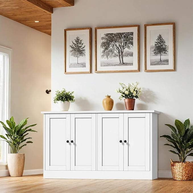 holzart White Buffet Cabinet - Image 5