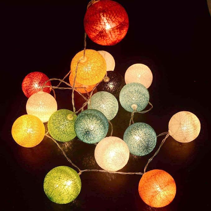 Gardeningwill 3M/10Ft 30 Mixed Color Ball LED Xmas Wedding Battery Operated - Image 2