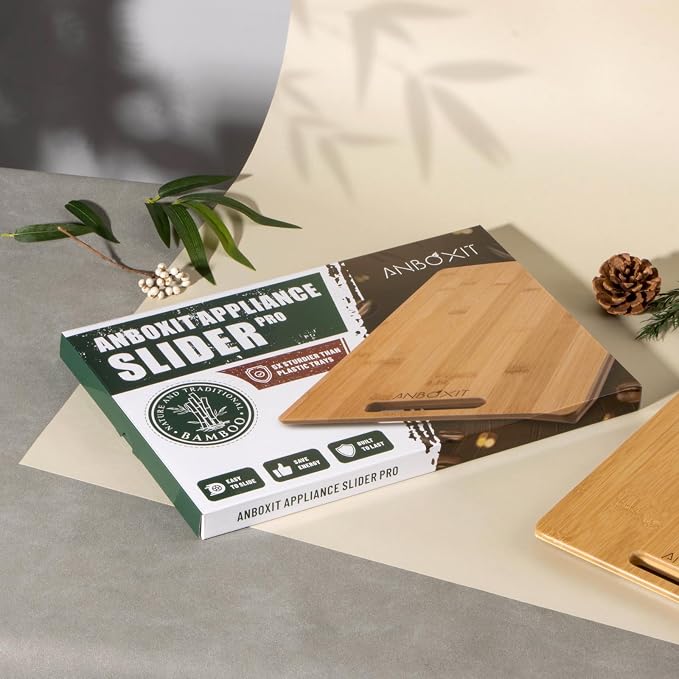 ANBOXIT Bamboo Appliance Slider, Sliding Tray - Image 6