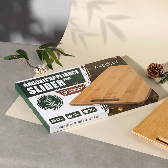 ANBOXIT Bamboo Appliance Slider, Sliding Tray - Image 6