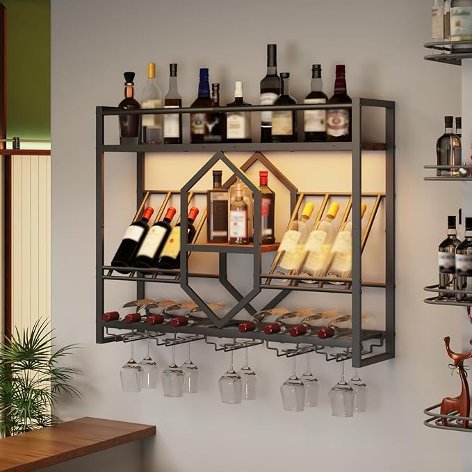 HOOBRO Wall Mounted Wine Rack by HOOBRO
