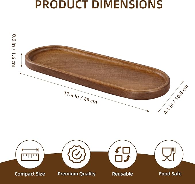 TJ POP Acacia Wooden Tray - Image 2
