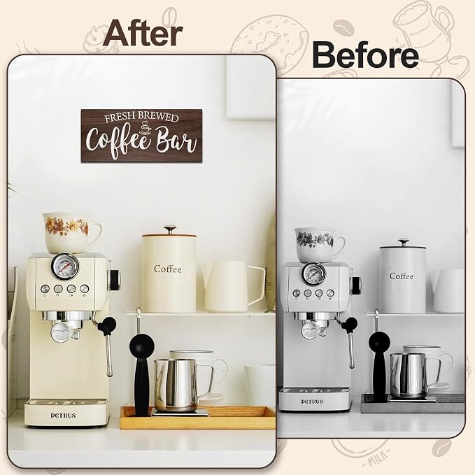 Rustic Coffee Bar Sign Wall Decor - Image 3