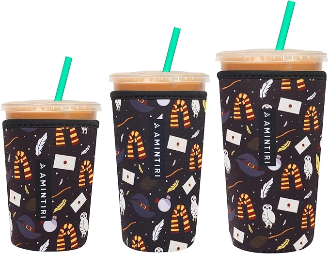 3 Pack Reusable Sleeve for Iced Coffee Cup, Coffee Neoprene Sleeve for Iced&Hot by Unknown