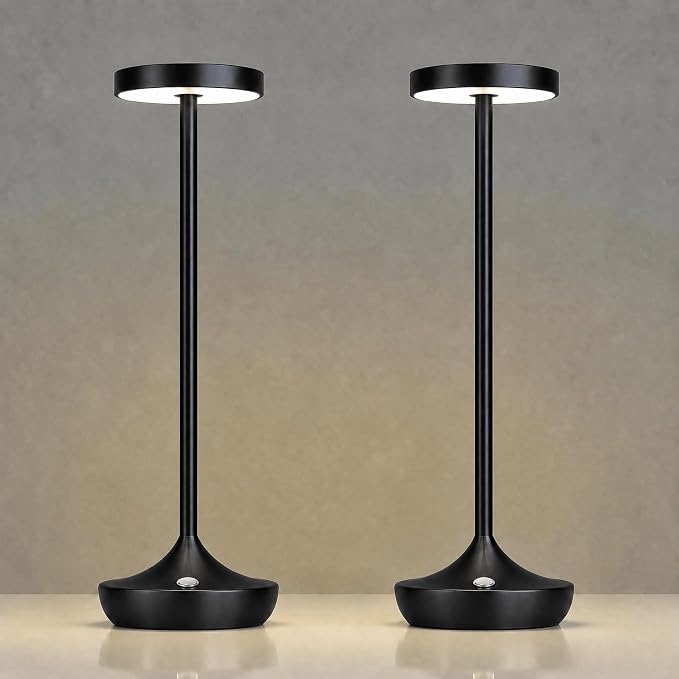 Rechargeable Cordless Table Lamps, 6000mAh Portable LED light, Battery Operated by YHT