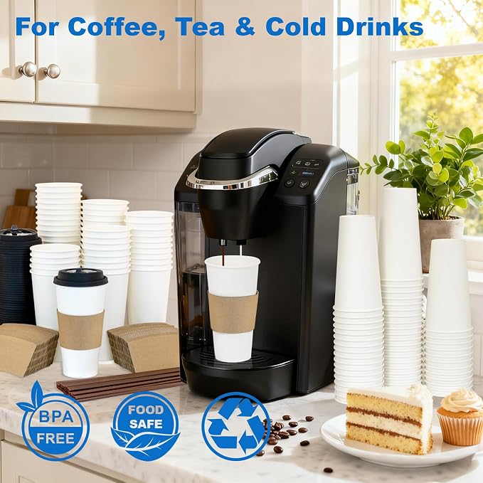 20 oz 100 Pack Coffee Cups - Image 2