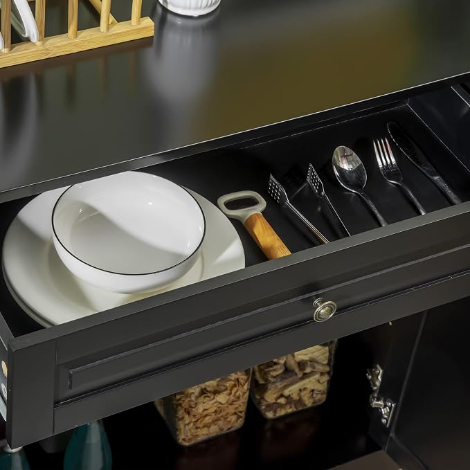 HOMCOM Sideboard Buffet Cabinet, Modern Buffet Cabinet - Image 9