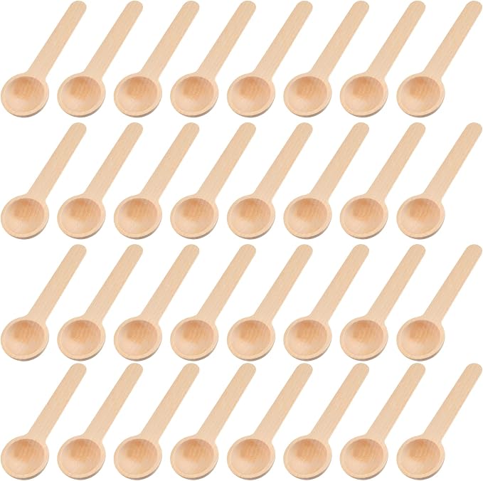 100 Pieces Small Wooden Spoons, 2.9 Inch Mini Natural Wooden Scoops Tiny - Image 6