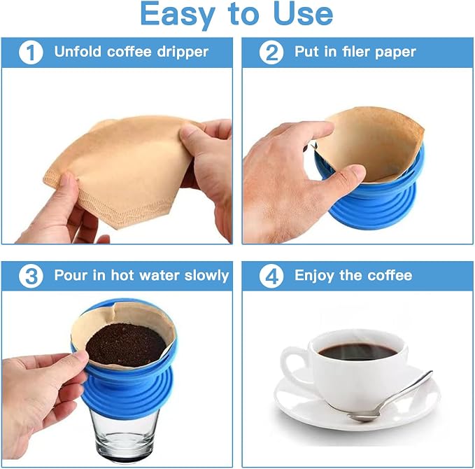 Collapsible Pour Over Coffee Dripper Set - Image 3