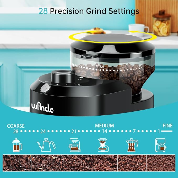Wancle Electric Burr Coffee Grinder - Image 2